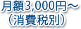月額3,000円～（消費税別）